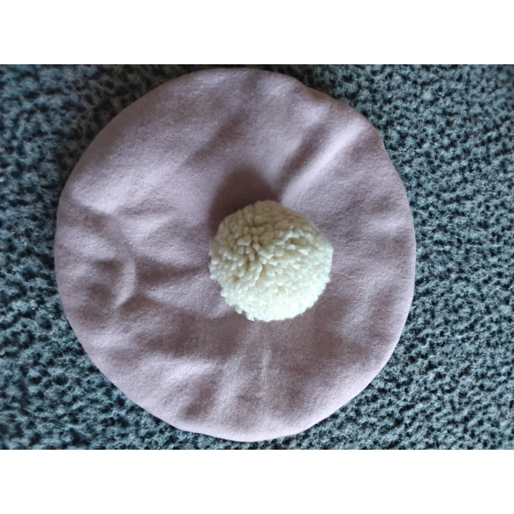 The Hats Company Filippo Catarzi Pink Wool Beret Pom Pom Made in Italy Hat
